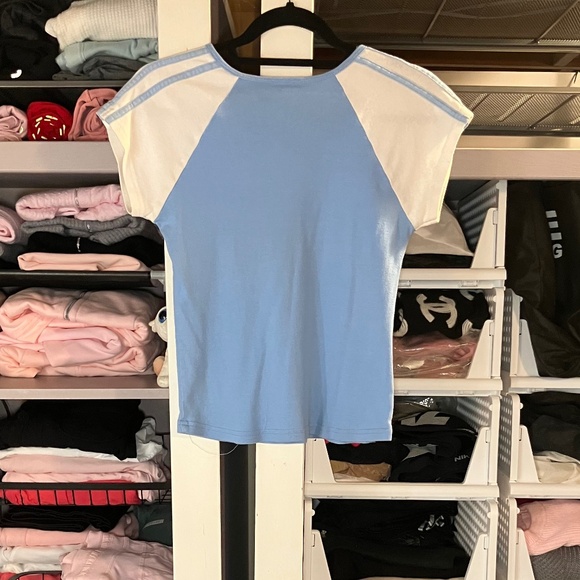 Adidas Blue & White T-Shirt - Picture 2 of 4